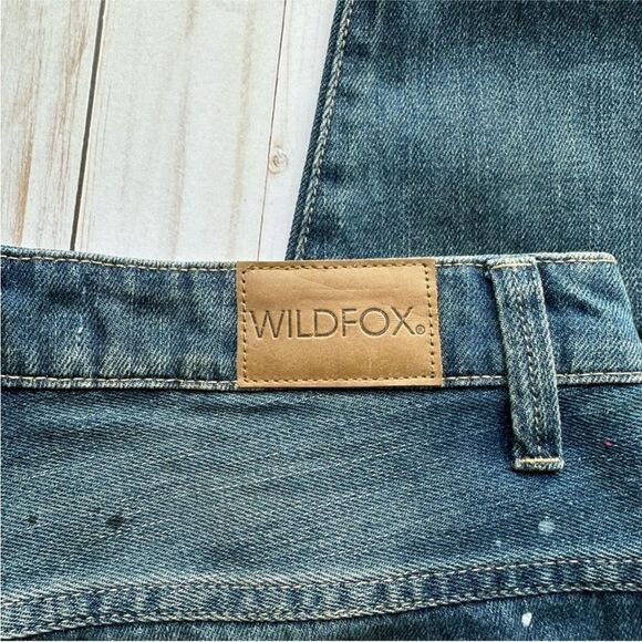 NWT Wildfox DaVinci Relaxed Loose Baggy Paint Splatter Crop Boyfriend Jeans - Picture 8 of 14